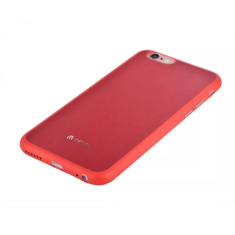 Devia Apple iPhone 6/6s Capa traseira Jelly Slim em pele vermelho-vinho