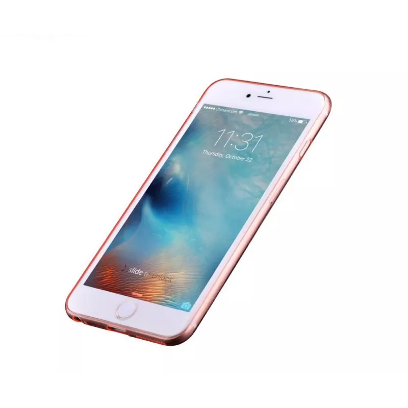 Devia Apple iPhone 6/6s Capa Traseira Naked Transparente Rosa Ouro