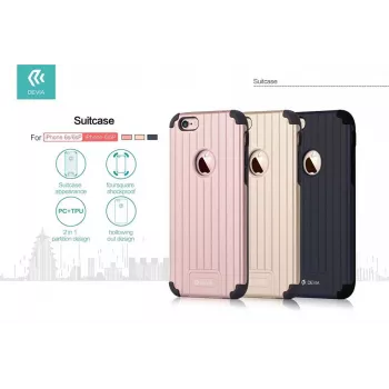 Capa traseira Devia Suitcase para Apple iPhone 6 / 6s Plus, dourado