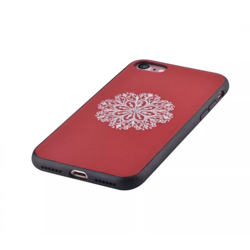 Capa Devia Flower Embroidery para Apple iPhone 7/8 Vermelho