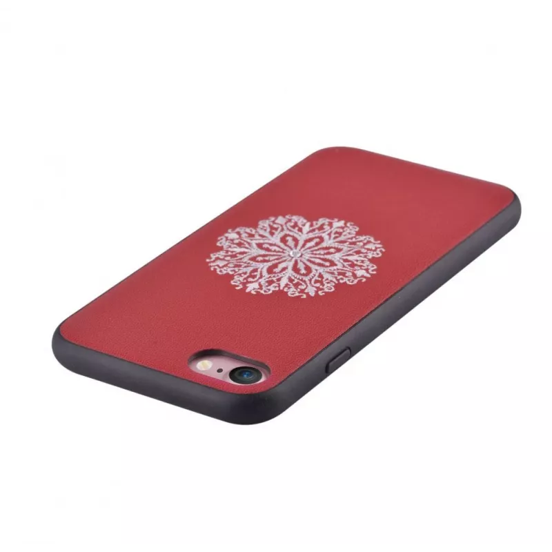 Capa Devia Flower Embroidery para Apple iPhone 7/8 Vermelho
