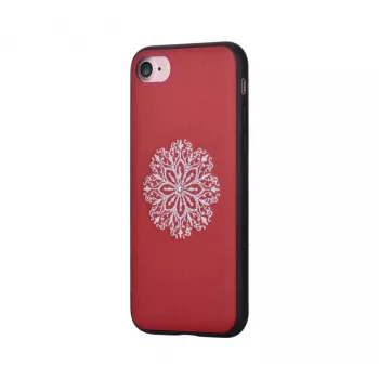 Capa Devia Flower Embroidery para Apple iPhone 7/8 Vermelho