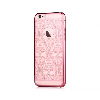 Capa traseira Devia Baroque com Swarovski para Apple iPhone 7 rosa-ouro