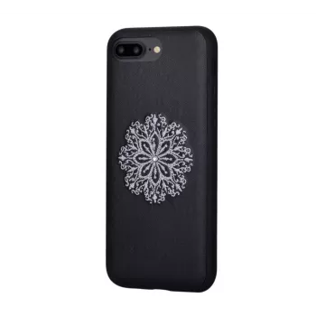 Capa com bordado floral Devia para Apple iPhone 7 Plus/8 Plus preta