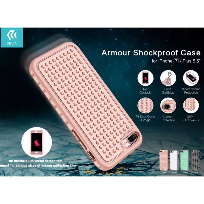 Capa Devia Armor Shockproof verde para Apple iPhone 7 Plus