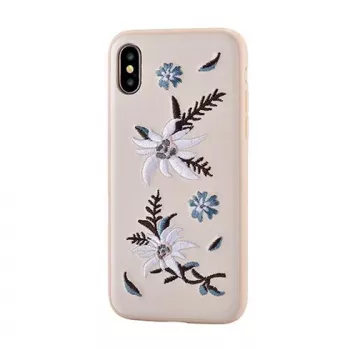 Devia Apple iPhone X Capa com bordado de flores Jalam