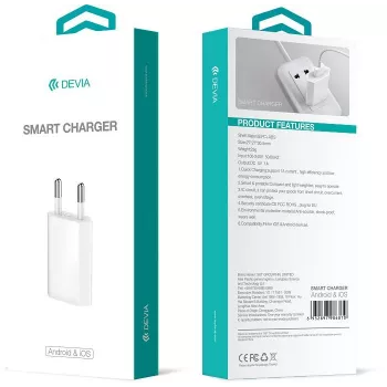 DEVIA Carregador inteligente universal EU 10,5 W preto
