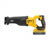 Serra sabre sem escovas DEWALT 18V XR com 2 baterias 5Ah PowerStack e mala TSTAK