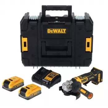 DEWALT DCG404S2T-QW Rebarbadora sem fios 18V 125mm sem escovas 2x4,0Ah baterias XR Li-Ion e carregador mala TSTAK