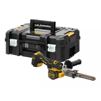 DEWALT DCM200NT-XJ 18V XR Lixadeira de cinta a bateria, 75x457 mm, motor sem escovas, velocidade variável, Preto/Amarelo