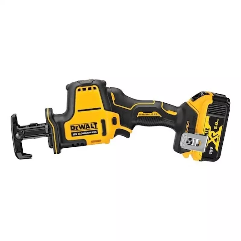 DEWALT DCS369P2-QW 18V XR Kit de serra sabre sem escovas com 2 baterias de 5,0 Ah, carregador e mala TSTAK II