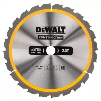 Disco de serra DEWALT DT1961-QZ Extreme Runtime 315mm x 30mm furo, 60T TCT, corte fino para madeira, MDF, laminado