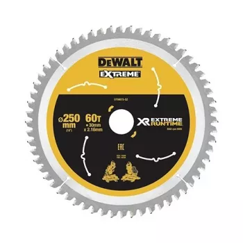 Disco de serra DEWALT DT99573 250 mm 60 dentes TCT corte fino para madeira, contraplacado, MDF, aglomerado
