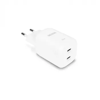 Carregador de parede GaN Dicota 2 portas 45W, 2x USB-C PD 3.0, UK, branco (D32183)