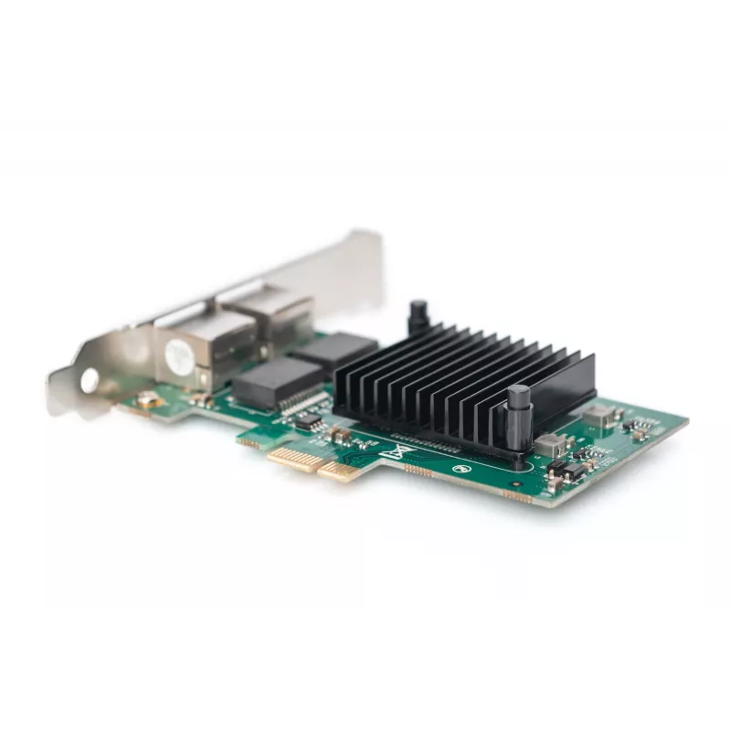 DIGITUS Placa de rede Gigabit Ethernet 2 portas, RJ45, PCI Express, Chipset Intel I210-AT (DN-1013-2)