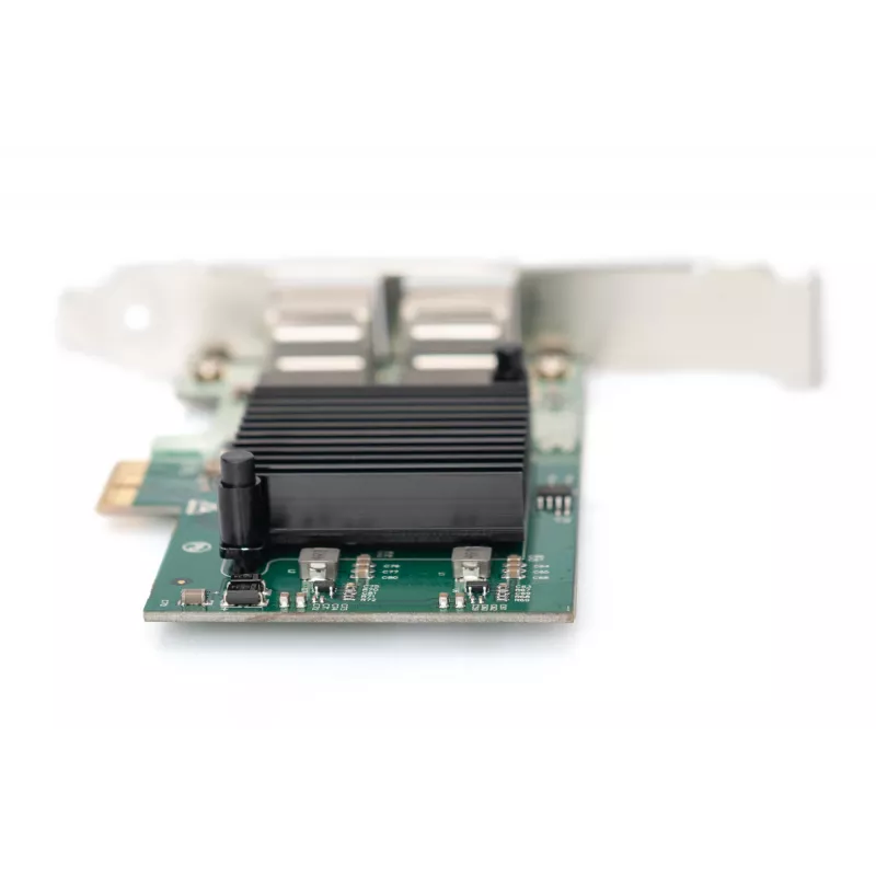 DIGITUS Placa de rede Gigabit Ethernet 2 portas, RJ45, PCI Express, Chipset Intel I210-AT (DN-1013-2)