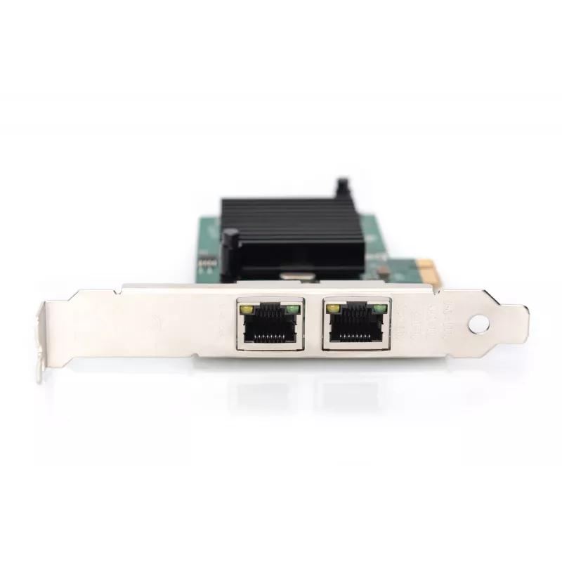 DIGITUS Placa de rede Gigabit Ethernet 2 portas, RJ45, PCI Express, Chipset Intel I210-AT (DN-1013-2)