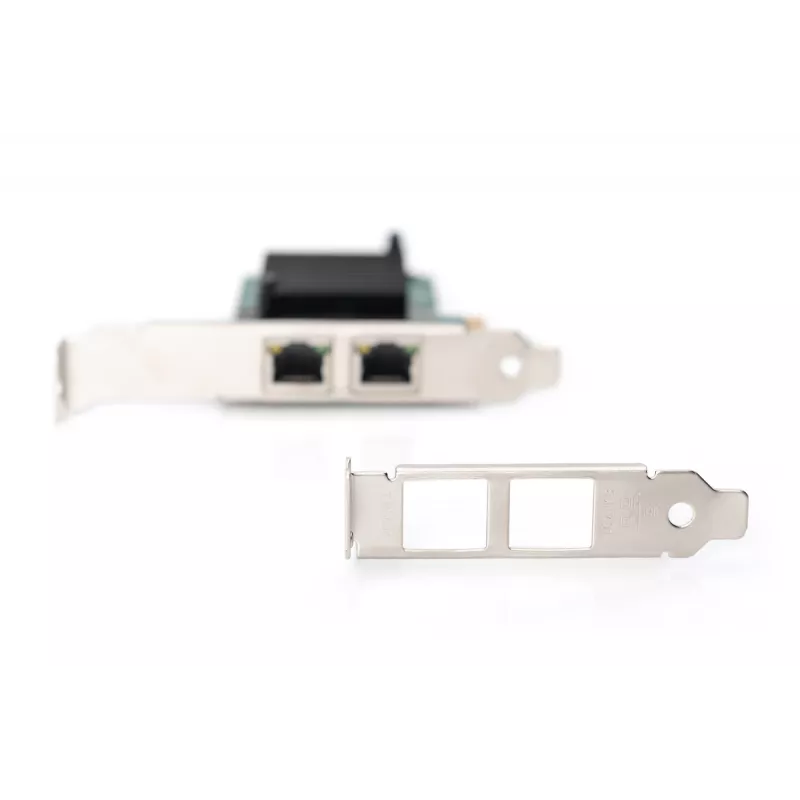 DIGITUS Placa de rede Gigabit Ethernet 2 portas, RJ45, PCI Express, Chipset Intel I210-AT (DN-1013-2)