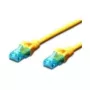 DIGITUS Cabo de rede Cat 5e UTP RJ-45 ficha macho para ficha macho, 25 cm, amarelo DK-1512-0025/Y