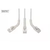 DIGITUS CAT 6A F/FTP Cabo de rede RJ-45 angular, cobre, 0,3 m, cinzento, pack de 10