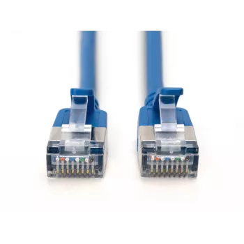 Cabo patch slim DIGITUS CAT 6A F/FTP, 2 m, azul, pack de 10