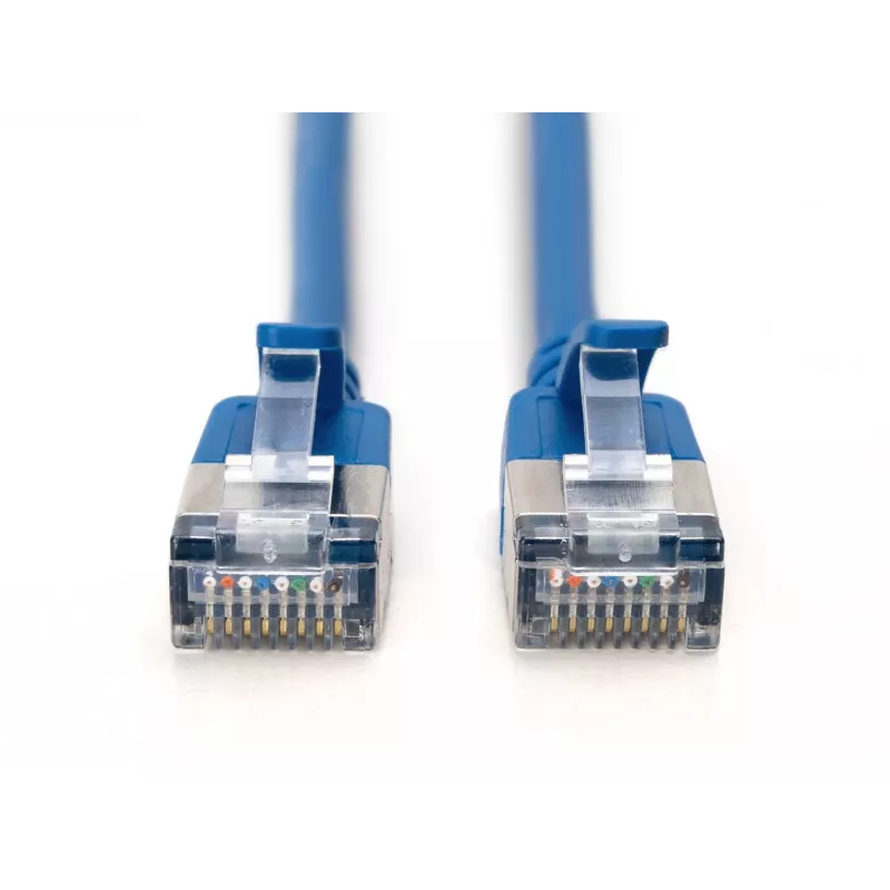 Cabo patch slim DIGITUS CAT 6A F/FTP, 2 m, azul, pack de 10