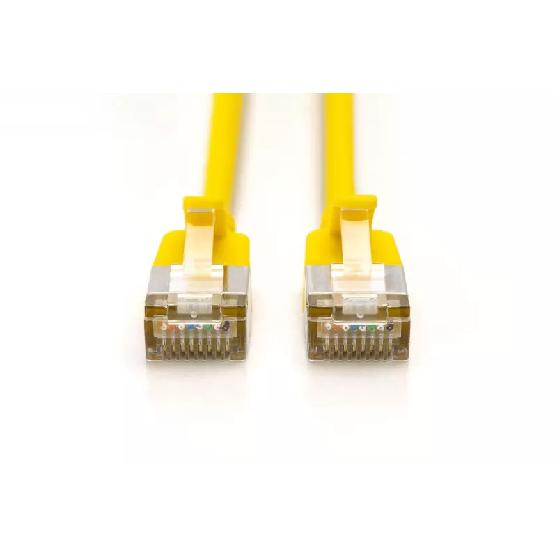 DIGITUS DK-1632-A-020S-Y-10 CAT 6A F/FTP cabo de ligação fino (10 unid.), 2 m, LSZH, cobre, 10 Gbps, amarelo