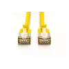 Digitus CAT 6A F/FTP Cabo Patch Slim, 5 m, Amarelo, Pack de 10, LSZH, 10GBase-T, 500 MHz, Snagless
