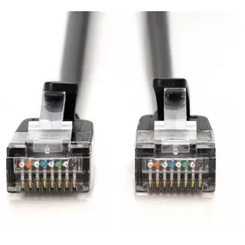 Cabo de rede DIGITUS CAT 6A F/FTP Slim, 5m, preto, pack de 10, LSZH