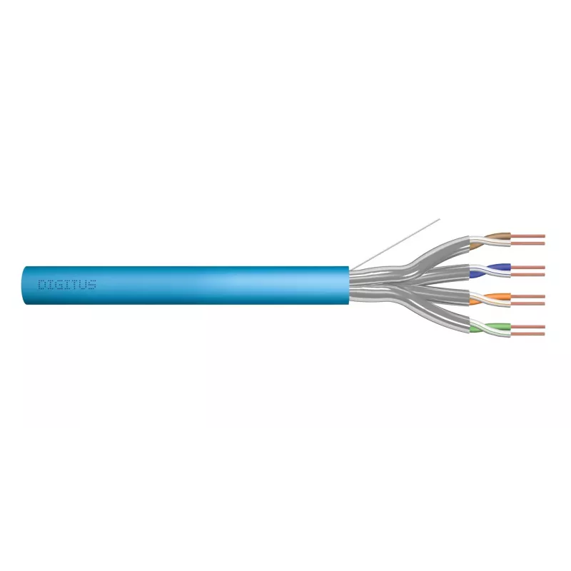 Cabo de instalação DIGITUS Cat6A U/FTP Dca AWG 23/1 LSOH 500m azul rolo
