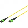 Cabo de patch de fibra ótica DIGITUS MPO para MPO, OS2 monomodo 9/125 µm, 12 fibras, 5 m, LSZH, amarelo DK-2966-05
