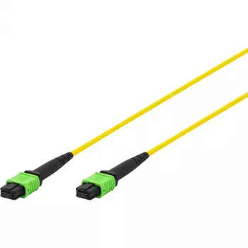 Cabo de patch de fibra ótica DIGITUS MPO para MPO, OS2 monomodo 9/125 µm, 12 fibras, 5 m, LSZH, amarelo DK-2966-05