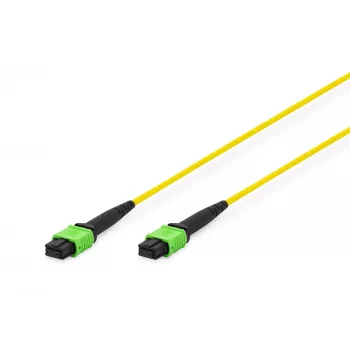 Cabo de patch de fibra ótica DIGITUS MPO para MPO, OS2 monomodo 9/125 µm, 12 fibras, 5 m, LSZH, amarelo DK-2966-05