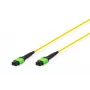 Cabo de patch de fibra ótica DIGITUS MPO para MPO, OS2 monomodo 9/125 µm, 12 fibras, 5 m, LSZH, amarelo DK-2966-05