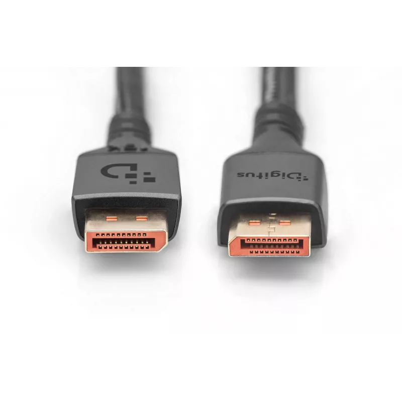 Digitus DisplayPort 2.1 cabo de ligação, 16K, 80 Gbps, 2 m, Preto