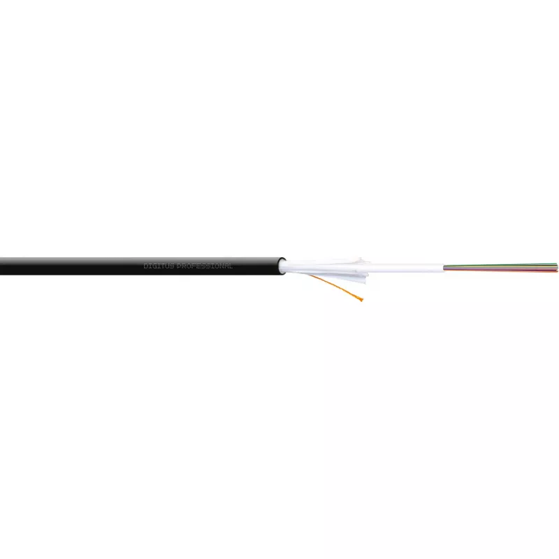 DIGITUS fibra ótica A-I-DQ(ZN)BH 12E9/125µ, SM, OS2, 12 fibras