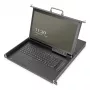 Consola modular DIGITUS 17 polegadas LCD HD, KVM VGA de 16 portas, layout de teclado alemão