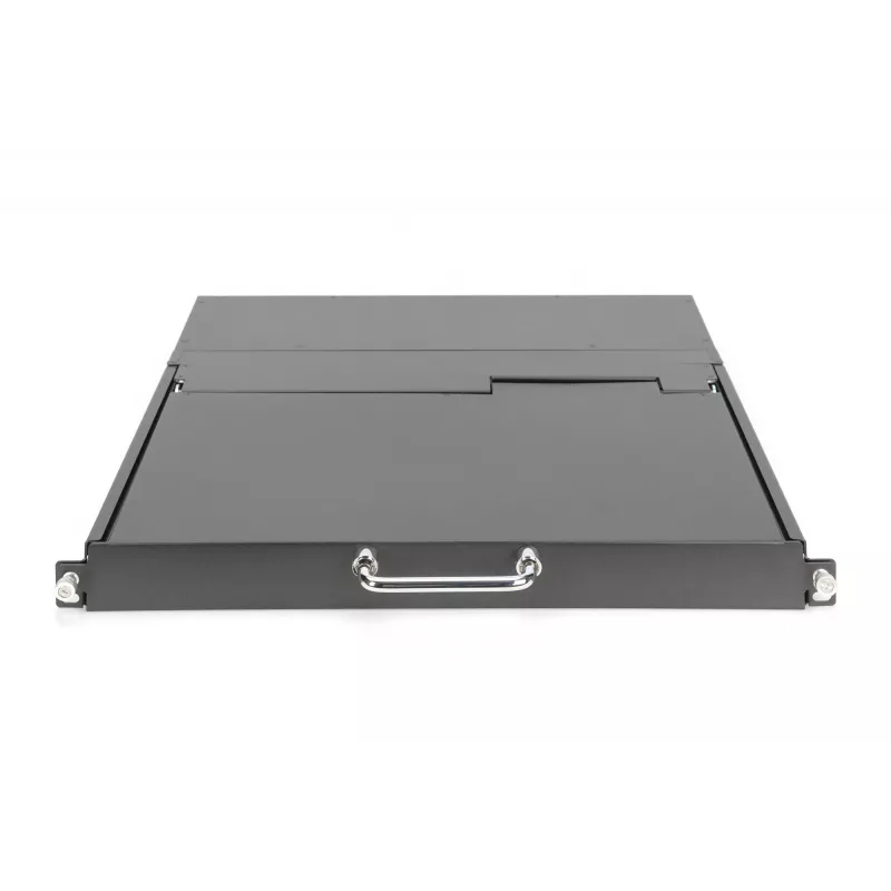 DIGITUS consola KVM LCD HD modular com TFT de 17 polegadas, ligação KVM CAT 5 de 16 portas, touchpad, layout de teclado alemão