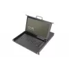 DIGITUS consola KVM LCD HD modular com TFT de 17 polegadas, ligação KVM CAT 5 de 16 portas, touchpad, layout de teclado alemão