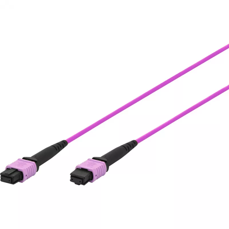 DIGITUS OM4 cabo de patch MPO para MPO de 12 fibras, 2m, método A, violeta DK-2566-02/4