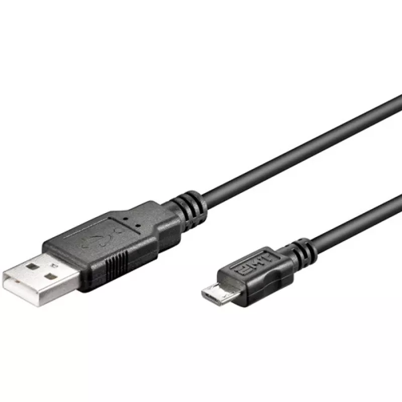 DIGITUS Cabo USB 2.0 Type-A - Micro-B macho/macho 1,8m preto