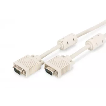 DIGITUS Cabo de ligação de monitor VGA 1,8 m Preto