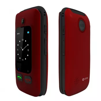 eSTAR Digni Flip telemóvel de funcionalidades, vermelho
