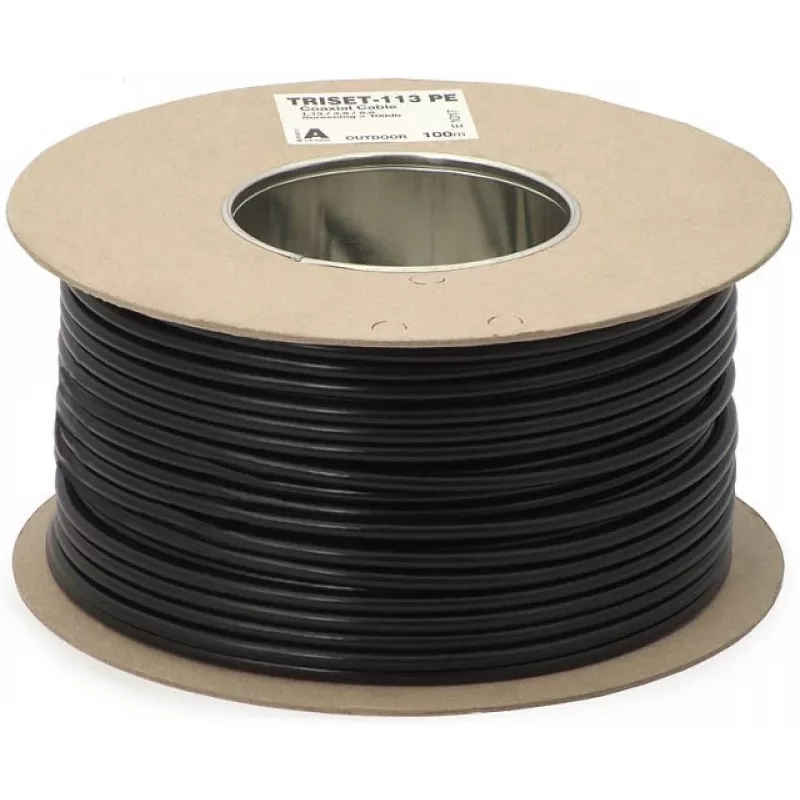 DIPOL TRISET-113 Cabo coaxial com gel 75 Ohm bainha PE classe A 100 dB
