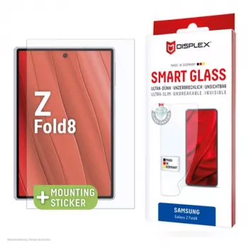 DISPLEX Smart Glass Proteção de ecrã para Samsung Galaxy Z Fold8 - vidro temperado 9H, ultra nítido, sem bolhas, anti-dedadas