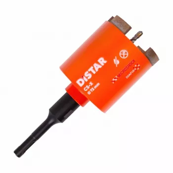 Broca de núcleo diamantada DISTAR CS-X 72 x 70 mm M16 com adaptador SDS+