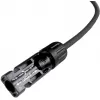 DIVERSE Cabo de extensão solar 6mm², ficha MC4 para conector fêmea, 1,5 metros, Preto