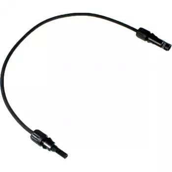 DIVERSE Cabo de extensão solar 6mm², ficha MC4 para conector fêmea, 1,5 metros, Preto