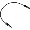DIVERSE Cabo de Extensão Solar 6mm², ficha MC4 macho para fêmea, 1 metro, preto