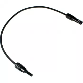 DIVERSE Cabo de Extensão Solar 6mm², ficha MC4 macho para fêmea, 1 metro, preto